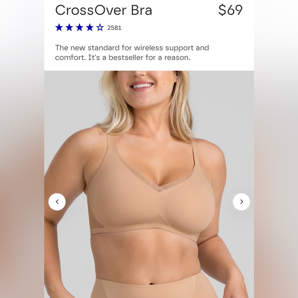 Honeylove Liftwear Crossover Bra. NWT. Sz L.